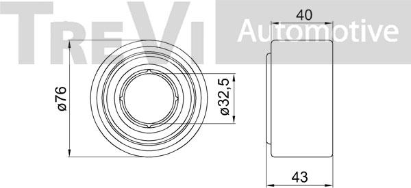 Trevi Automotive WB1486 - Подшипник ступицы колеса, комплект autospares.lv