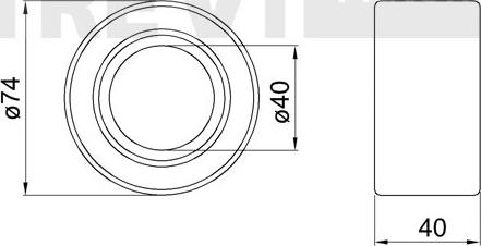 Trevi Automotive WB1560 - Подшипник ступицы колеса, комплект autospares.lv