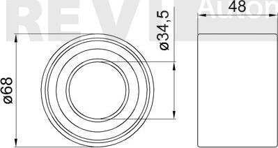 Trevi Automotive WB1697 - Подшипник ступицы колеса, комплект autospares.lv