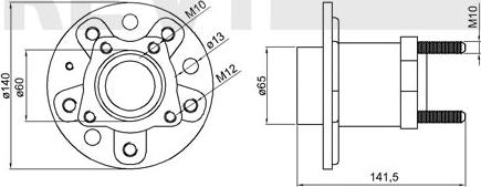 Trevi Automotive WB1612 - Подшипник ступицы колеса, комплект autospares.lv