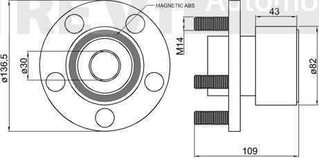 Trevi Automotive WB1003 - Подшипник ступицы колеса, комплект autospares.lv