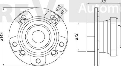Trevi Automotive WB1156 - Подшипник ступицы колеса, комплект autospares.lv