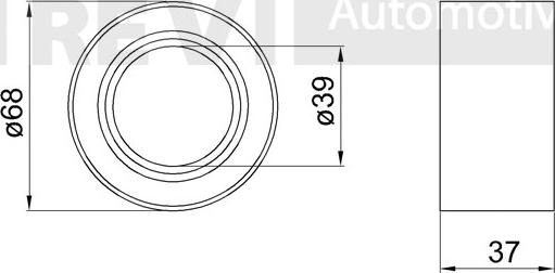 Trevi Automotive WB1840 - Подшипник ступицы колеса, комплект autospares.lv