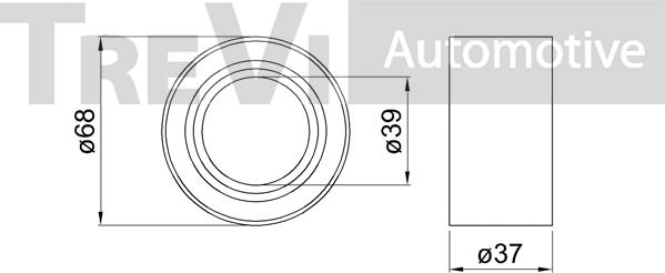 Trevi Automotive WB1841 - Подшипник ступицы колеса, комплект autospares.lv