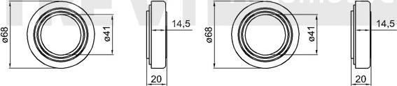 Trevi Automotive WB2115 - Подшипник ступицы колеса, комплект autospares.lv