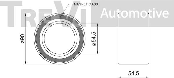 Trevi Automotive WB2327 - Подшипник ступицы колеса, комплект autospares.lv