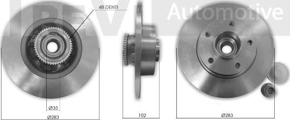 Trevi Automotive WB2292 - Подшипник ступицы колеса, комплект autospares.lv