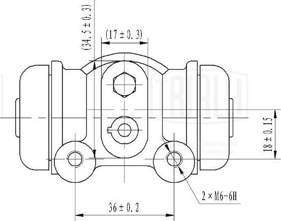 Trialli CF 2107 - Колесный тормозной цилиндр autospares.lv