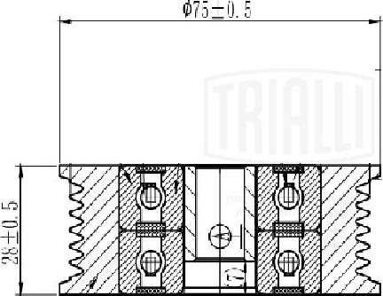 Trialli CM 5633 - Ролик, поликлиновый ремень autospares.lv