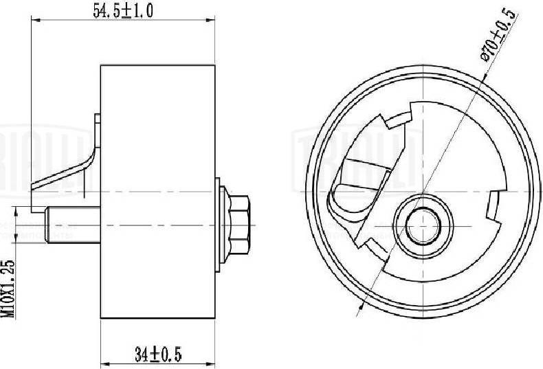 Trialli CM 6150 - Натяжной ролик, зубчатый ремень ГРМ autospares.lv