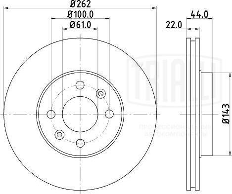 Trialli DF 095117 - Тормозной диск autospares.lv