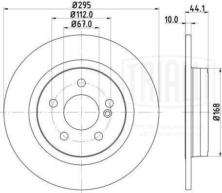 Trialli DF 190442 - Тормозной диск autospares.lv