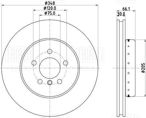 Trialli DF 190426 - Тормозной диск autospares.lv