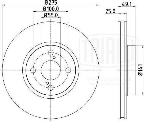 Trialli DF 190104 - Тормозной диск autospares.lv