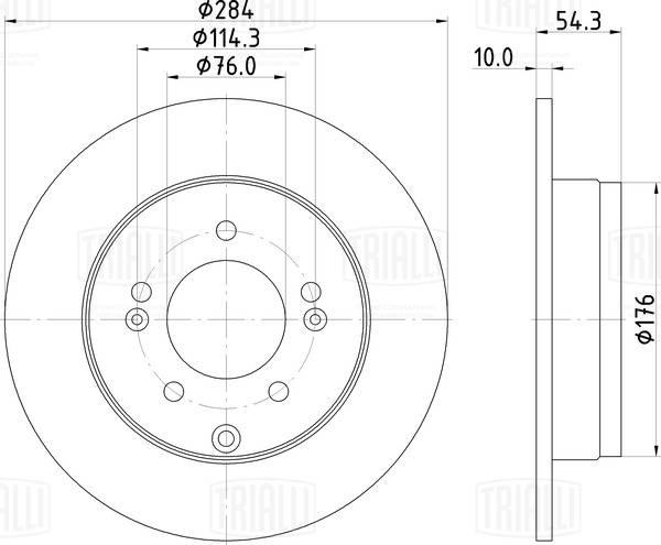 Trialli DF 190128 - Тормозной диск autospares.lv