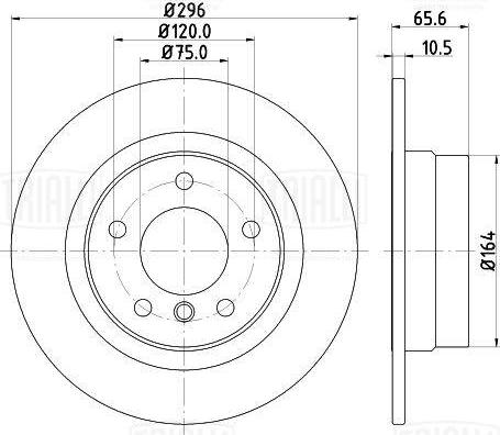 Trialli DF 190335 - Тормозной диск autospares.lv