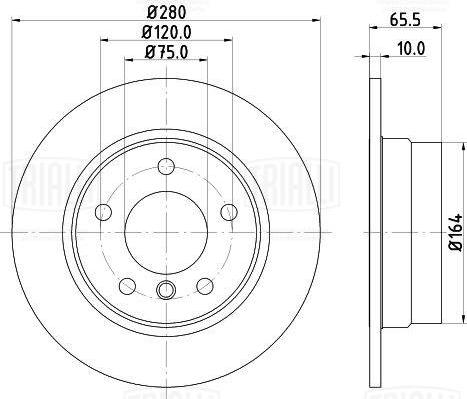 Trialli DF 190336 - Тормозной диск autospares.lv