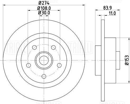 Trialli DF 190337 - Тормозной диск autospares.lv