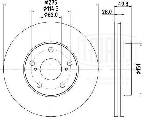 Trialli DF 190320 - Тормозной диск autospares.lv