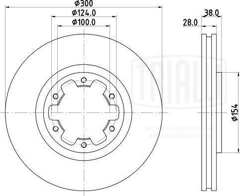 Trialli DF 140122 - Тормозной диск autospares.lv