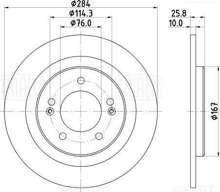 Trialli DF 140227 - Тормозной диск autospares.lv