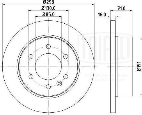 Trialli DF 155104 - Тормозной диск autospares.lv