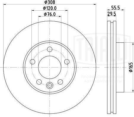 Trialli DF185101 - Тормозной диск autospares.lv