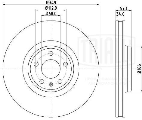 Trialli DF 185112 - Тормозной диск autospares.lv