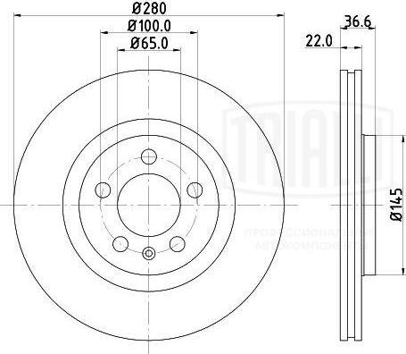 Trialli DF 180109 - Тормозной диск autospares.lv