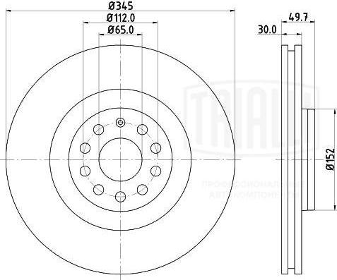 Trialli DF 180129 - Тормозной диск autospares.lv