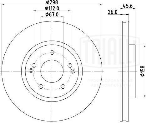 Trialli DF 170103 - Тормозной диск autospares.lv