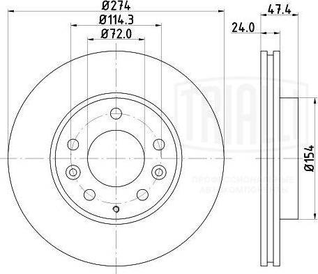 Trialli DF 250104 - Тормозной диск autospares.lv