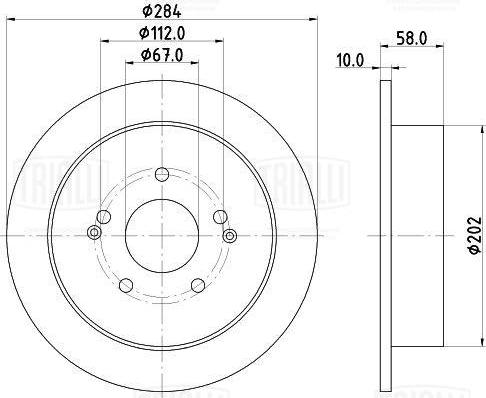 Trialli DF 261017 - Тормозной диск autospares.lv