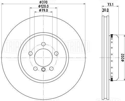 Trialli DF 210215 - Тормозной диск autospares.lv