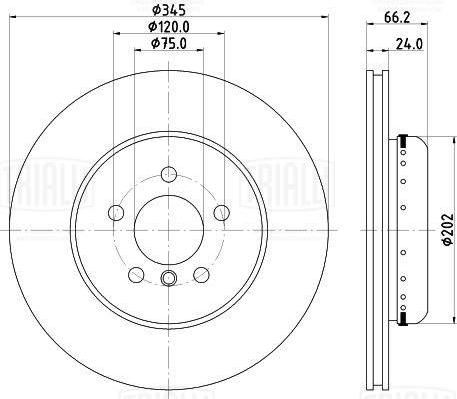 Trialli DF 210216 - Тормозной диск autospares.lv