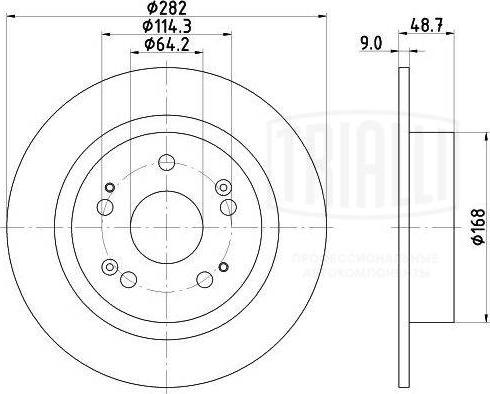 Trialli DF 230106 - Тормозной диск autospares.lv