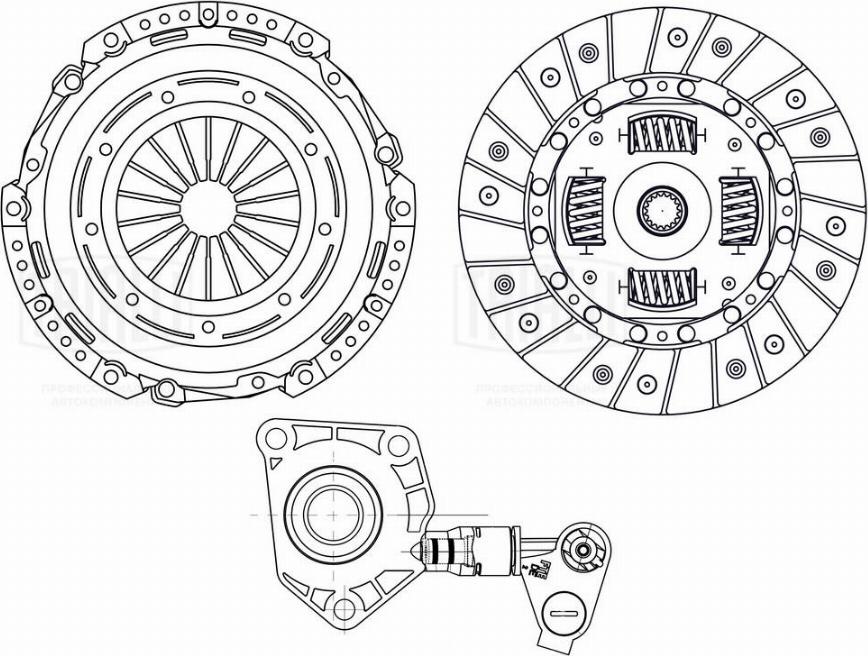 Trialli FR 1016 - Комплект сцепления autospares.lv