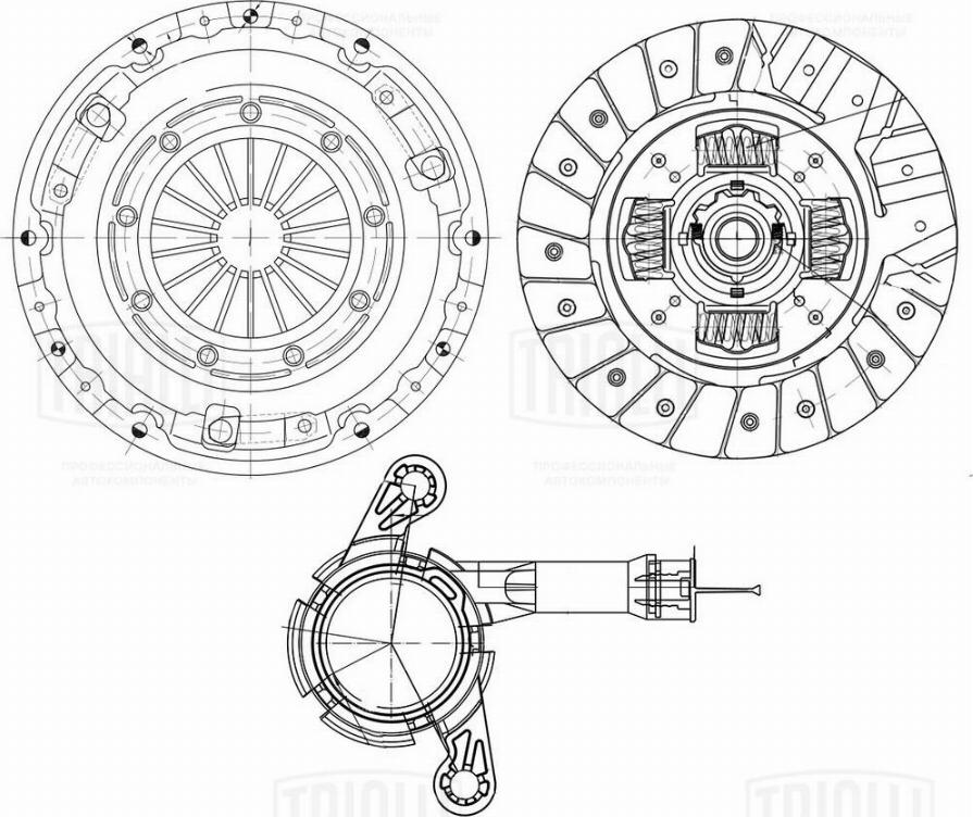 Trialli FR 1102 - Комплект сцепления autospares.lv