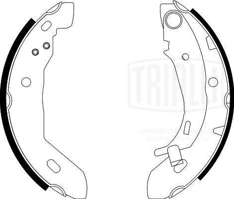 Trialli GF 4408 - Комплект тормозных колодок, барабанные autospares.lv