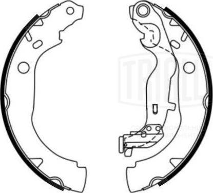 Trialli GF 4412 - Комплект тормозных колодок, барабанные autospares.lv