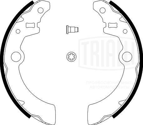 Trialli GF 4553 - Комплект тормозных колодок, барабанные autospares.lv