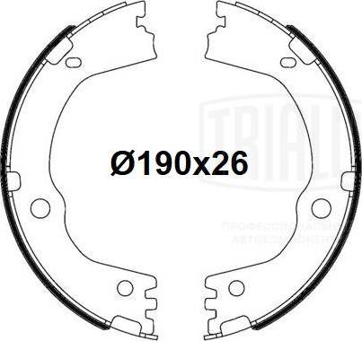 Trialli GF 4661 - Комплект тормозов, ручник, парковка autospares.lv