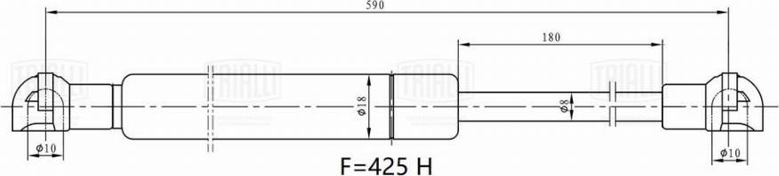 Trialli GS 1402 - Газовая пружина, упор autospares.lv