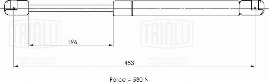 Trialli GS 1011 - Газовая пружина, упор autospares.lv