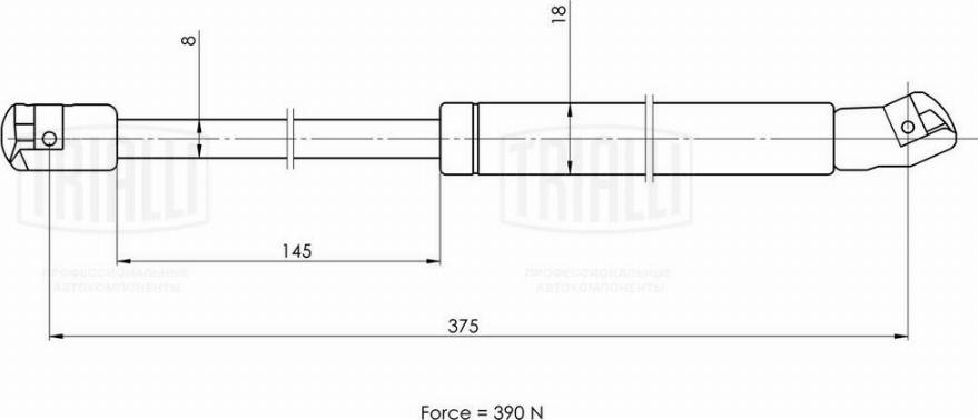 Trialli GS 1826 - Газовая пружина, упор autospares.lv