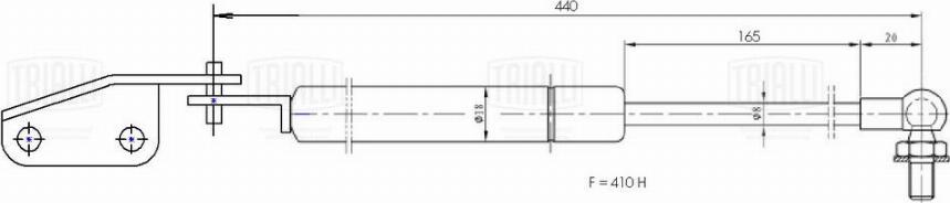 Trialli GS 2402 - Газовая пружина, упор autospares.lv