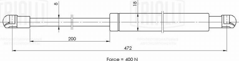 Trialli GS 2007 - Газовая пружина, упор autospares.lv