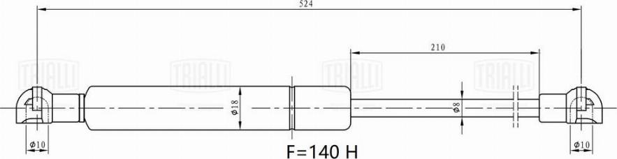 Trialli GS 2015 - Газовая пружина, упор autospares.lv