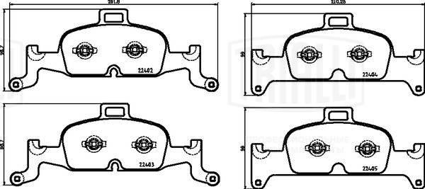 Trialli PF 4474 - Тормозные колодки, дисковые, комплект autospares.lv