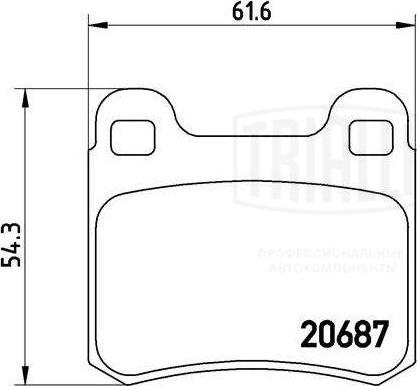 Trialli PF 4060 - Тормозные колодки, дисковые, комплект autospares.lv